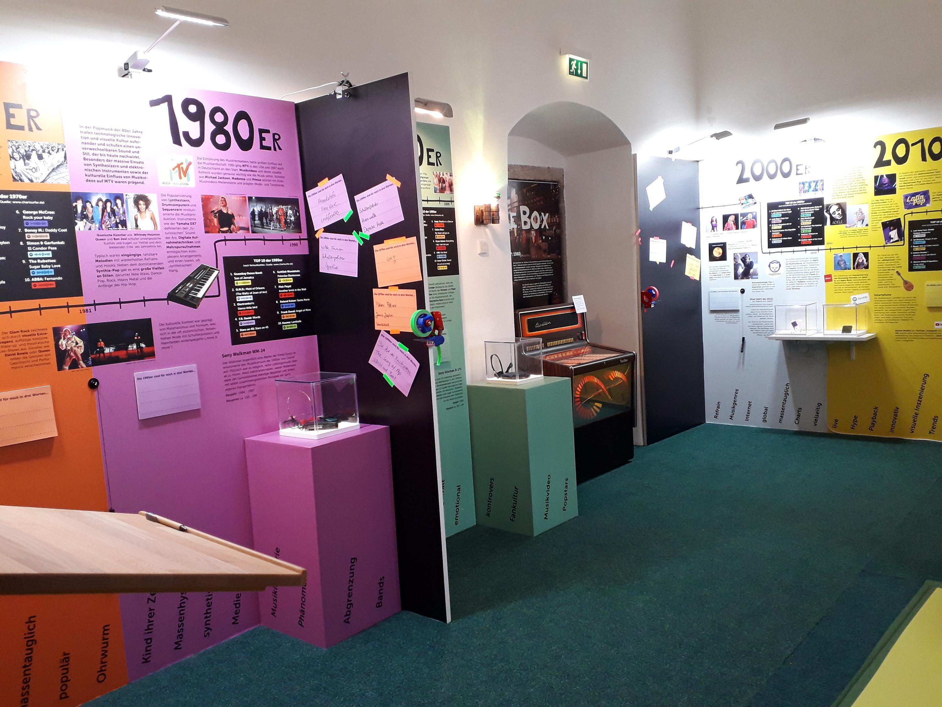 Blick in die Sonderausstellung Popkulturschloss