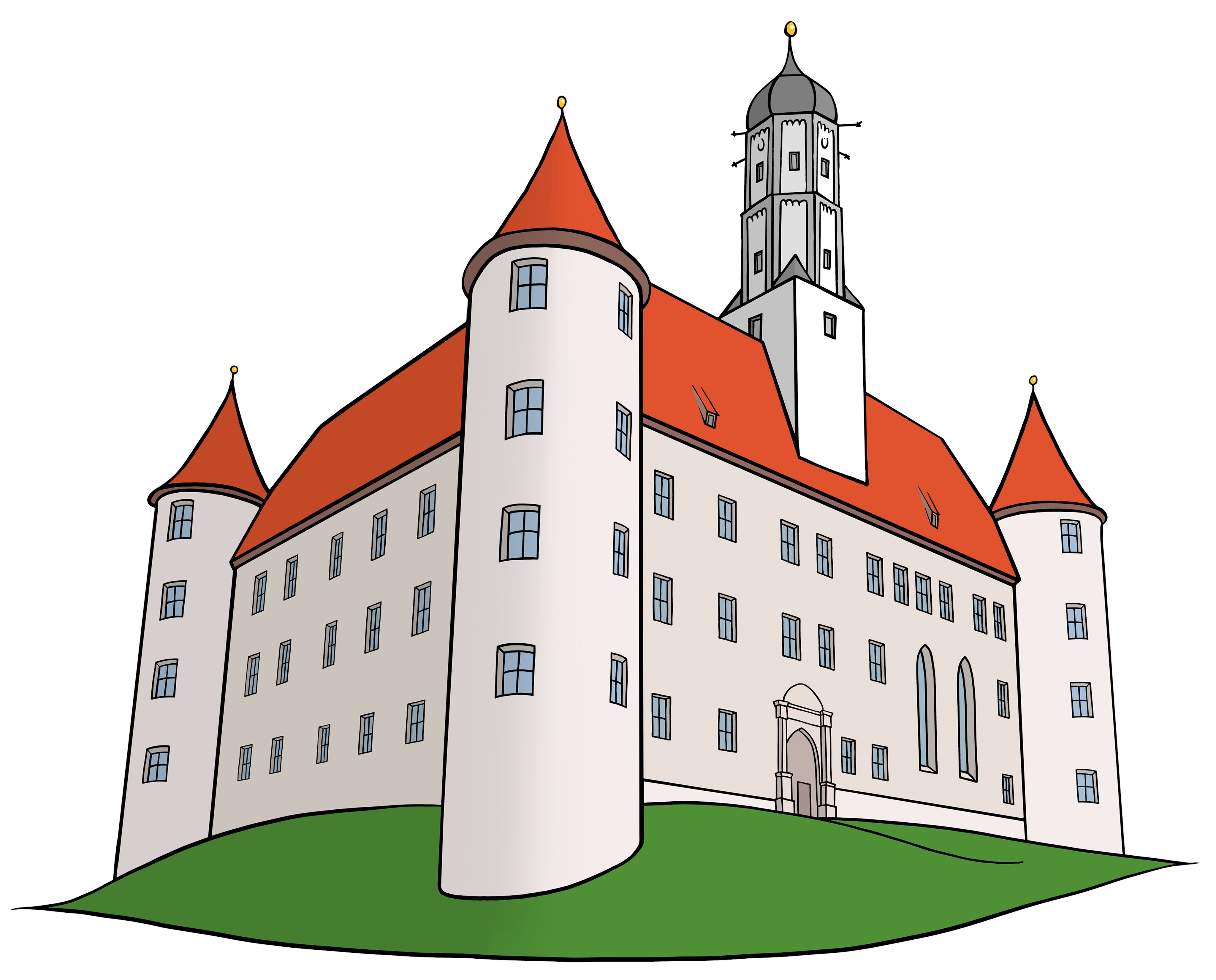 Illustration von Schloss Höchstädt